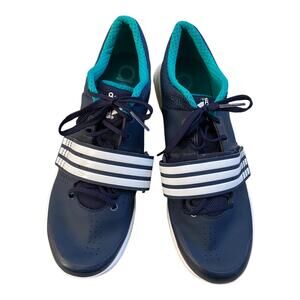 Adidas Adizero Track and Field Spikes Mens Size 11.5 Blue Top Strap Event Shoes